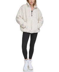 Thumbnail for DKNY Women's Zip Pullover Fleece, White, im Sale