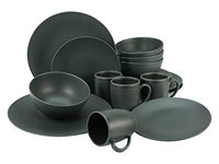 Thumbnail for CreaTable, 23145, SOFT TOUCH BLACK series, 16-piece dinnerware set, stoneware combination service, dishwasher and microwave safe, Made in Portugal, on sale