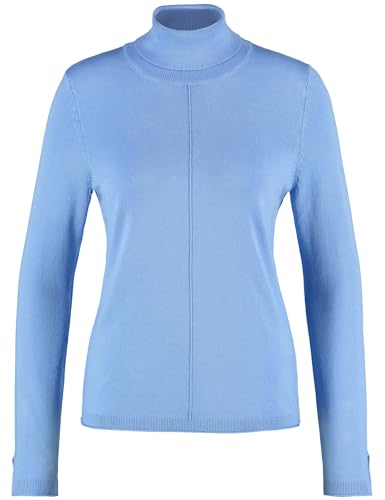 Gerry Weber Damen Softer Rollkragenpullover mit Armschlitzen Langarm, mit Schlitz unifarben Sky 44 im Sale