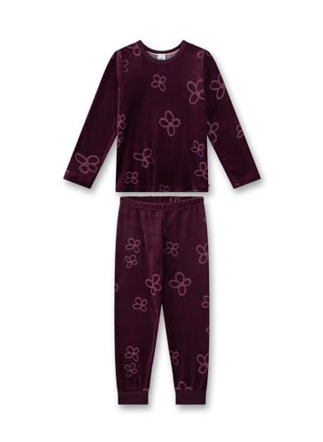 Sanetta Girls' Red Velour Pajamas | High-quality and comfortable pajamas made of cotton velour for girls. Pyjama set for girls 104 on sale