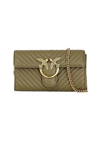 Thumbnail for Pinko Women's Sheep Nappa Love ONE Wallet C SCHAFNAPPA, Z14Q_Bianco SETA-Antique Gold on sale