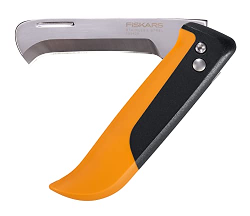 Fiskars Klappbares Obst- und Gemüsemesser, Zur Ernte, Gesamtlänge: 17,8 cm, Rostfreier Stahl/Kunststoff, Schwarz/Orange, X-series, K80, 1062819 im Sale