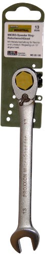 Proxxon 23135 MicroSpeeder 13mm Ratschen-Ringmaulschlüssel 15° Abwinklung Hebelumschaltung CrV-Stahl im Sale