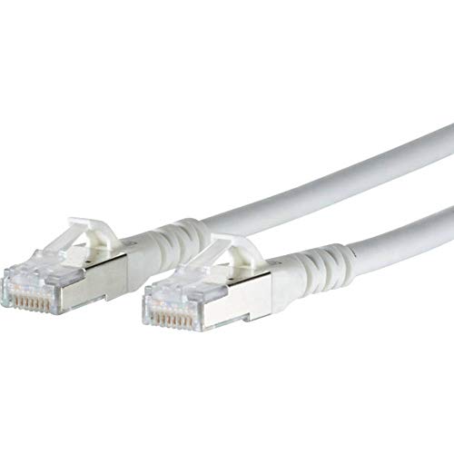 METZ Connect 1308451088-E RJ45 Netzwerkkabel, Patchkabel CAT 6a S/FTP 1.00m Weiß mit Rastnasenschut im Sale