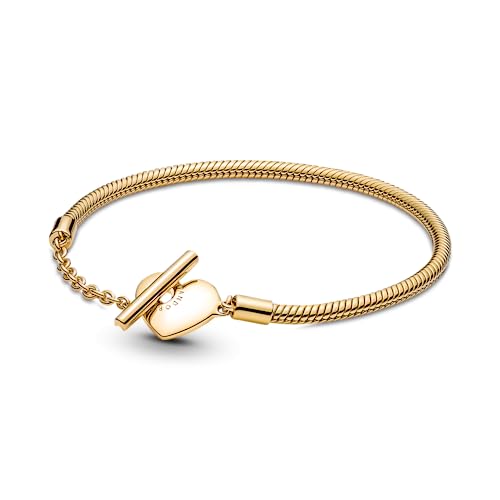 PANDORA SHINE Armband Moments Gravierbares Herz T-Verschluss, 14k gelbvergoldet 569285C00 20 cm im Sale