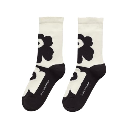 Marimekko Pirtti Unikko Ankle Socks, Socken. Scwarz/weiß, im Sale