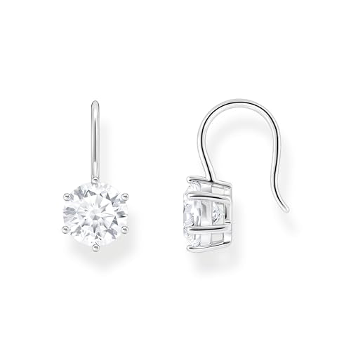 Thomas Sabo Ohrhänger mit großem, weißem Zirkonia 925 Sterlingsilber H2287-051-14 im Sale