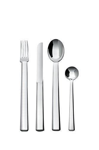Alessi JH01S24 Rundes Modell Besteckgarnitur 24 TLG, Edelstahl, Silber, 3.3 x 36.5 x 4.5 cm, Einheiten im Sale