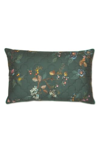 PiP Studio Zierkissen Kawai Flowers Farbe Dunkelgrün im Sale