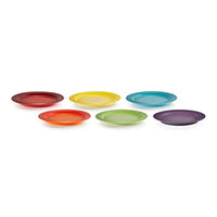 Thumbnail for Le Creuset Set of 6 Stoneware Breakfast Plates, 22 cm, Rainbow, 79285228359006 on Sale