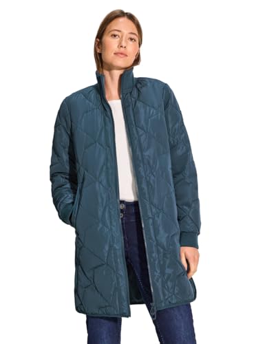 CECIL Damen B101021 Langer Blouson, Dull Teal Blue, im Sale