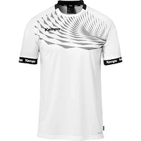 Thumbnail for Kempa Men's Wave 26 Shirt Boys' Sports Shirt Short Sleeve Functional Shirt Handball Gym Fitness Jersey, White/Grey, EU on Sale