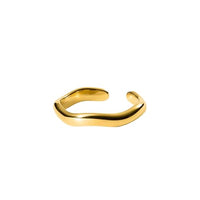 Thumbnail for Purelei Nakuna Ring (Gold, Silver, Rose) Women's Ring Silver 18K Gold Plated, Waterproof Ring with Curved Design, Adjustable Size, Gift for Women (M/L, Gold) on Sale