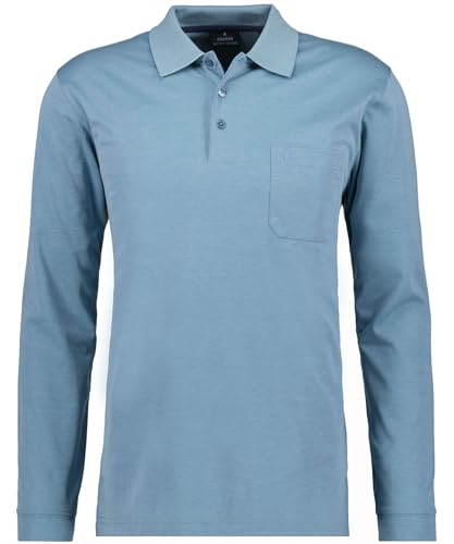 RAGMAN Men's Softknit Polo with Breast Pocket, Long Sleeve, Mint-320 on Sale