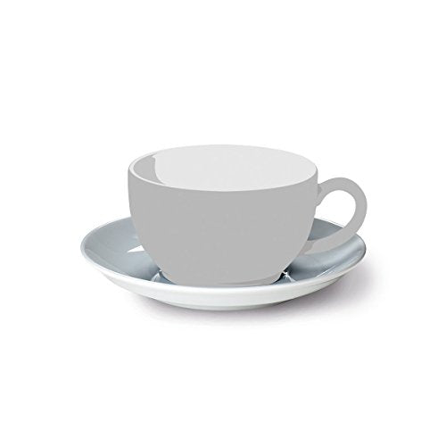Dibbern Solid Color Untertasse aus Fine Bone China Porzellan in der Farbe Lichtgrau mit einem Durchmesser 14,5cm, 20 109 000 50 im Sale