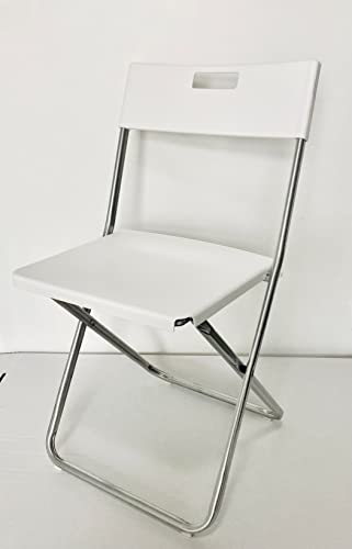 Ikea 602.177.99 GUNDE folding chair in white, banana on sale