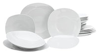 Thumbnail for CreaTable, 19767, Square white series, 18-piece dinnerware set, porcelain plate set, dishwasher and microwave safe, quality production on sale