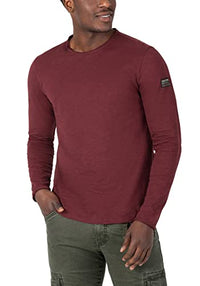 Thumbnail for Timezone Herren Ribbed Basic Longsleeve T-Shirt, Amarone red, im Sale