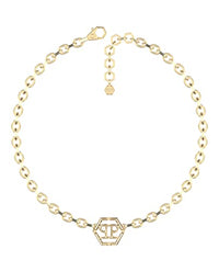 Thumbnail for Philipp Plein Damen Kette Halskette Edelstahl IP Gold Hexagon PJ2AA08NU im Sale