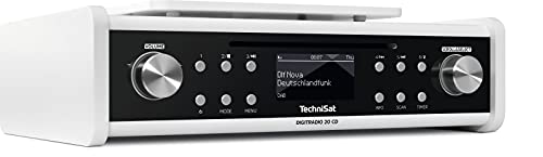 TechniSat DIGITRADIO 20 CD – Modernes & kompaktes DAB+ Küchen- & Badezimmerradio (Empfangstarkes UKW Unterbauradio mit CD Player & Uhr) im Sale