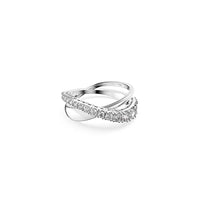 Thumbnail for Swarovski Hyperbola Ring, Weiss, Rhodiniert im Sale