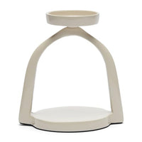 Thumbnail for Riviera Maison Candle Holder, Dummy Candle Holder Candlestick for Decoration, Home Accessories - Metropoliton Block Candle Holder - Matte Beige - Aluminum - (LxWxH) 16.5x13x17.5 on Sale