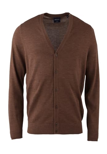Marvelis Men's Cardigan Casual Fit Solid Brown, on Sale
