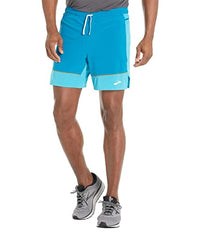 Thumbnail for BROOKS 211454431 High Point 7 2-in-1 Short Shorts Men Hyper Blue/Mist/Pacific Size 40 on sale