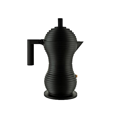 Alessi Pulcina MDL02/6 BB - Design-Espresso-Kaffeemaschine, aus Aluminiumguss mit Griff und Knopf aus PA, 6 Tassen, Schwarz, 20 cm im Sale