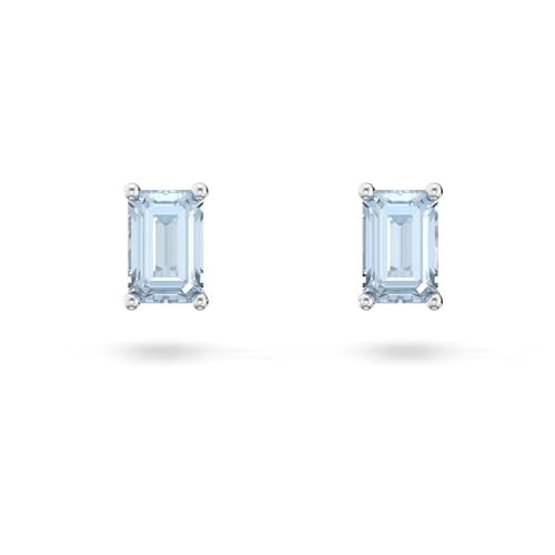 Swarovski Stilla Ohrstecker, Oktagon-Schliff, Blau, Rhodiniert im Sale