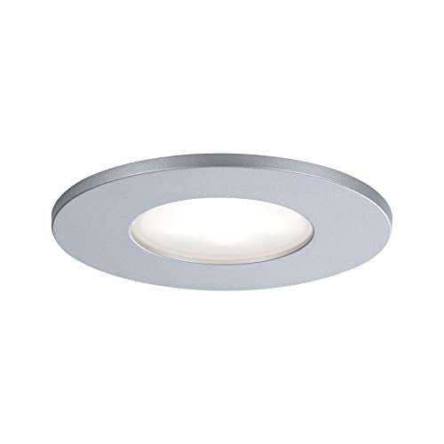 Paulmann 99937 LED Einbauleuchte Calla rund incl 1x5W IP65 Einbaustrahler Chrom matt Schranklicht Kunststoff, Aluminium Einbaulampe 4000K im Sale