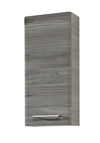 Pelipal bathroom wall cabinet Quickset 916 in Sangallo Grey horizontal, 30 cm wide | Bathroom wall cabinet with 1 door and 2 shelves on sale