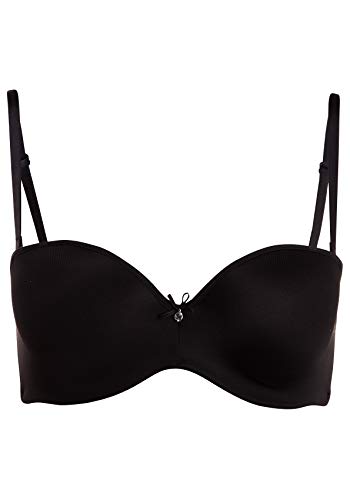 LASCANA Damen Multiway Push-Up BH mit abnehmbaren Trägern, Schwarz (Schwarz 862), 80C (Herstellergröße:80C) im Sale