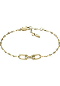Thumbnail for Fossil Damen-Gliederarmband Heritage D-Link Edelstahl goldfarben, JF04525710 im Sale