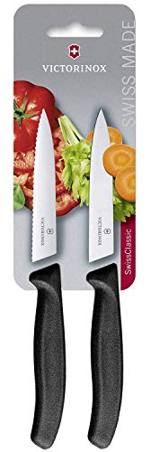 Victorinox, Swiss Classic, Profi Gemüsemesser-Set, Extra Scharfe Klinge, Swiss Made, Robuster Kunststoffgriff, schwarz im Sale
