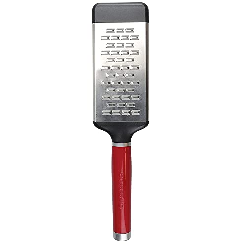 KitchenAid Käsereibe, 2-seitige Reibe aus geätztem Edelstahl mit mittelfeinen Reibelöchern –Empire Rot im Sale