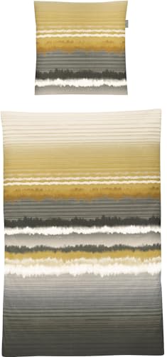 Irisette bed linen Mako satin grey-curry on sale
