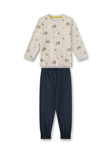 Sanetta Jungen-Schlafanzug Beige | Hochwertiger und bequemer Schlafanzug aus Baumwolle für Jungen. Pyjamaset für Jungen 140 im Sale