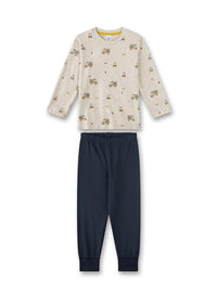 Thumbnail for Sanetta Jungen-Schlafanzug Beige | Hochwertiger und bequemer Schlafanzug aus Baumwolle für Jungen. Pyjamaset für Jungen 140 im Sale