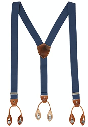 LLOYD-Hosenträger 35 mm Lederrückenteil und Roll-Clips 13-blau 120 im Sale