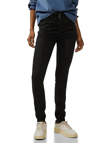 Street One Damen Style York Jeanshose Slim und High, Black Rinsed wash, 31W / 30 im Sale