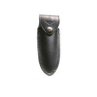 Thumbnail for LAGUIOLE leather case black, straight shape, large model Case made of black full-grain leather with Laguiole logo large model with belt loop for all folding bags