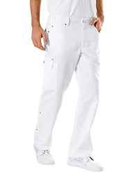 Thumbnail for CLINIC DRESS Hose für Damen und Herren, lässige Beinweite, 5-Pocket-Form, Krempelfunktion, Taillenbund mit seitlichem Gummizug, 95 Grad Wäsche weiß im Sale