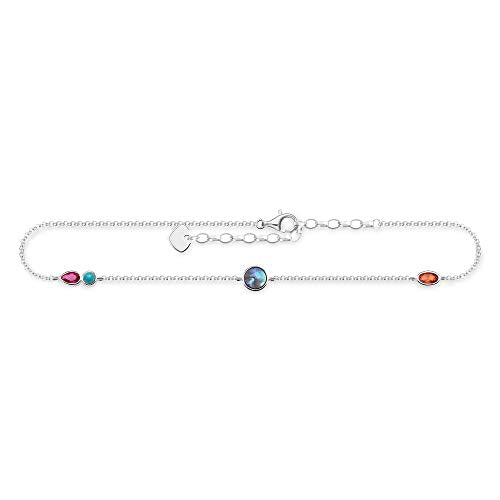 Thomas Sabo Damen Fußkettchen Farbige Steine 925 Sterling Silber AK0005-986-7-L27v im Sale