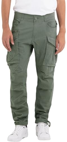 Replay Herren M9873a Joe Comfort Cotton Twill Hose, Aviator Green 703, 32W / 32L EU im Sale