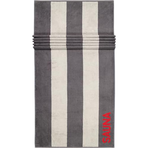 Cawö Home Saunatücher Saunatuch 599 anthrazit-rot - 72 Saunatuch 80x200 cm im Sale