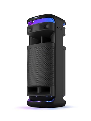 Sony ULT Tower 10 - Ultimativer Bluetooth-Party-Lautsprecher mit ULT Power Sound, ultimativem Deep BASS, X-Balanced-Lautsprechern, 360 LED, Party-Funktionen, drahtlosem Mikrofon, rollbar - Schwarz im Sale