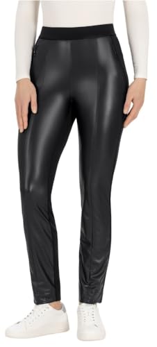 Stehmann, Imilia6-747, schmal geschnittene 7/8 Hose mit vorderem, veganem Leder-Einsatz im Sale