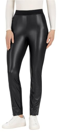 Thumbnail for Stehmann, Imilia6-747, schmal geschnittene 7/8 Hose mit vorderem, veganem Leder-Einsatz im Sale