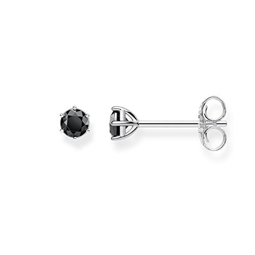 Thomas Sabo Ohrstecker Schwarzer Stein 925 Sterling Silber H1964-051-11 im Sale